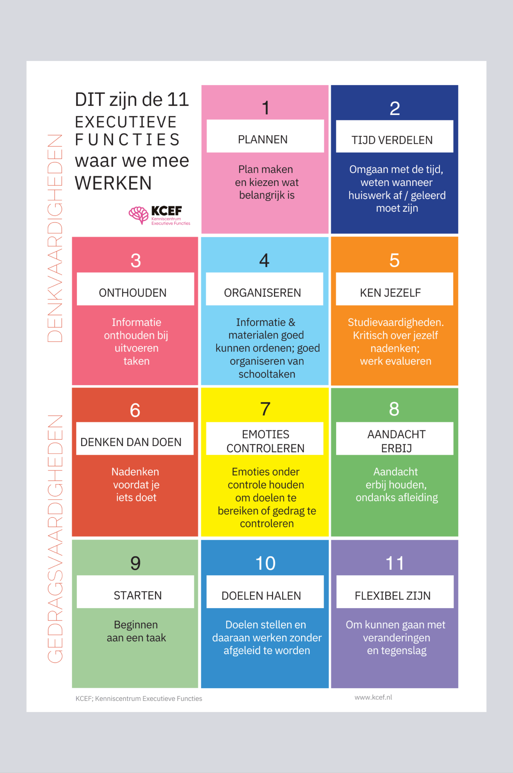 EF poster 11 executieve functies